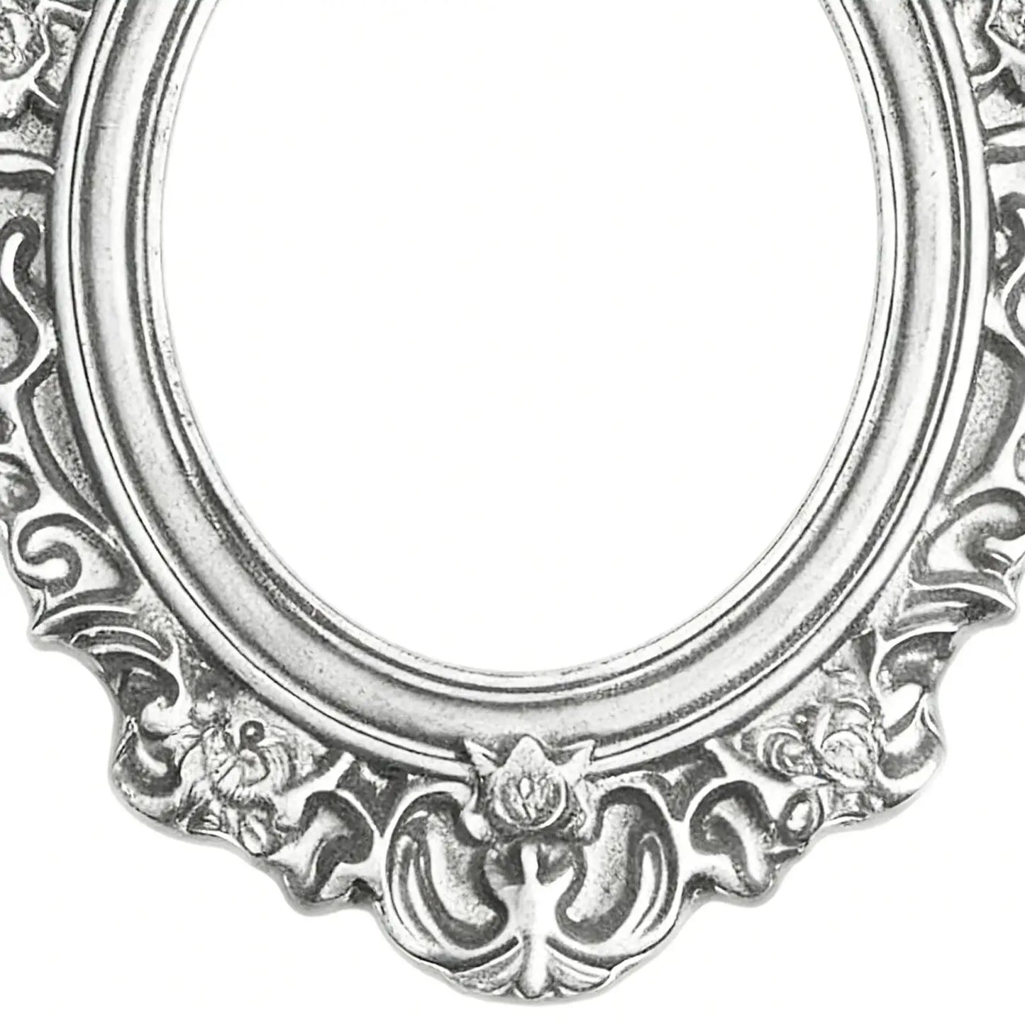 5-Piece Baroque Miniature Photo Frames | Retro Silver Resin Set