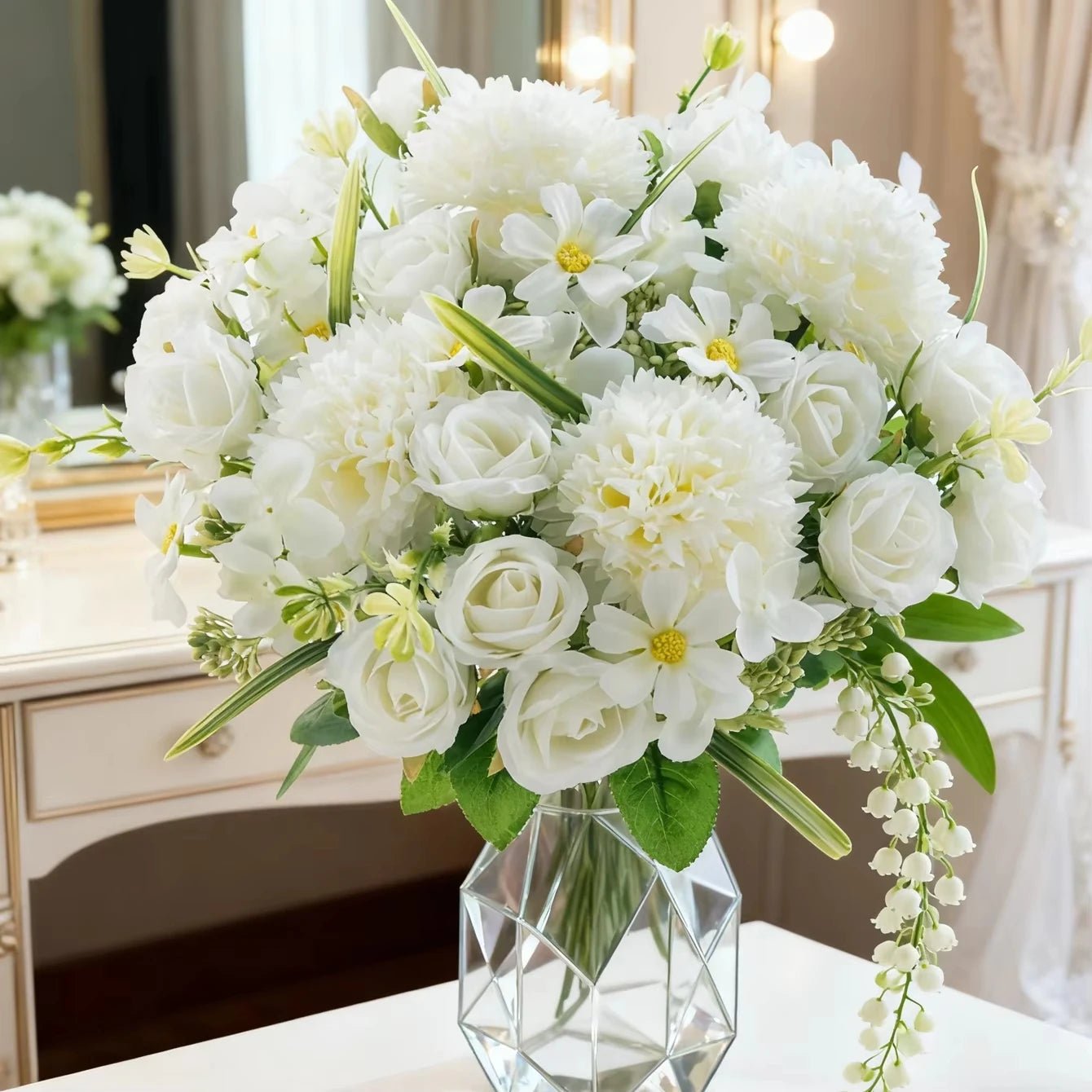 Artificial Silk Roses Wreath – Wedding, Home & Party Decor