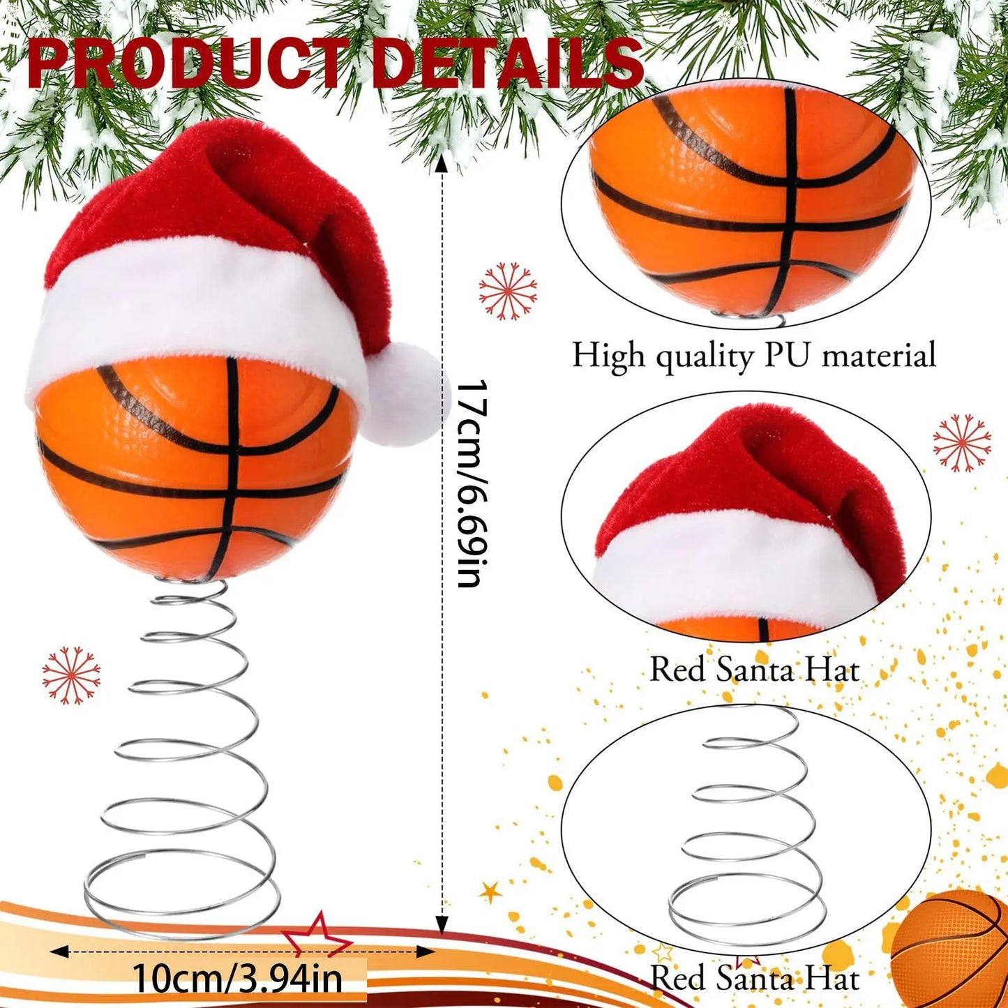 Sports Christmas Tree Topper | Basketball Baseball Golf