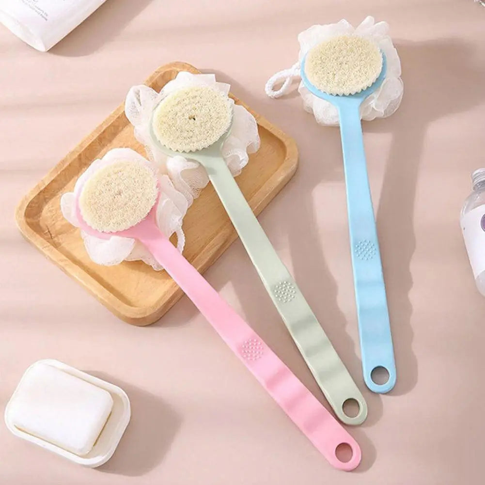 Long Handle Two-Sided Exfoliating Body Back Brush & Massager