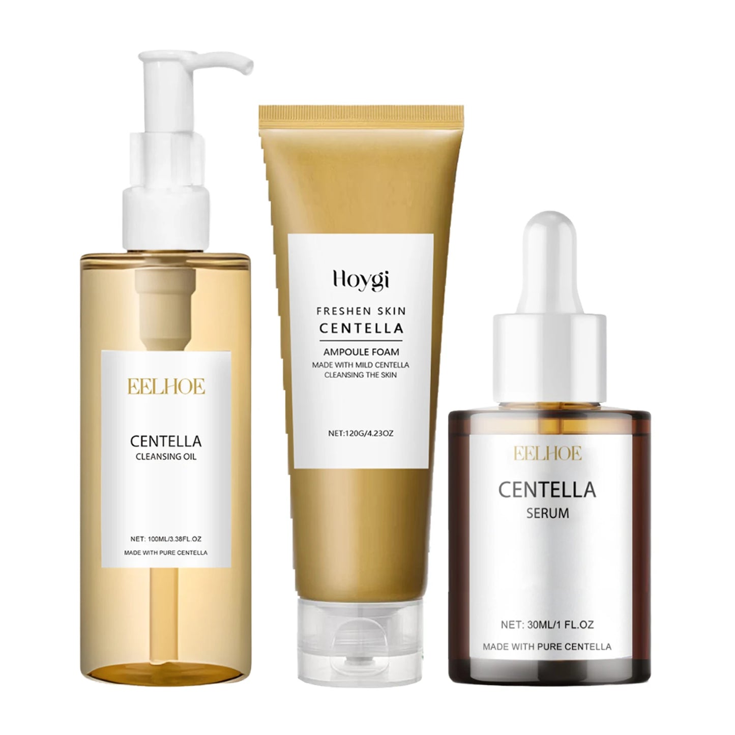 Centella Asiatica Skincare Set – Cleansing Oil, Cleanser & Serum