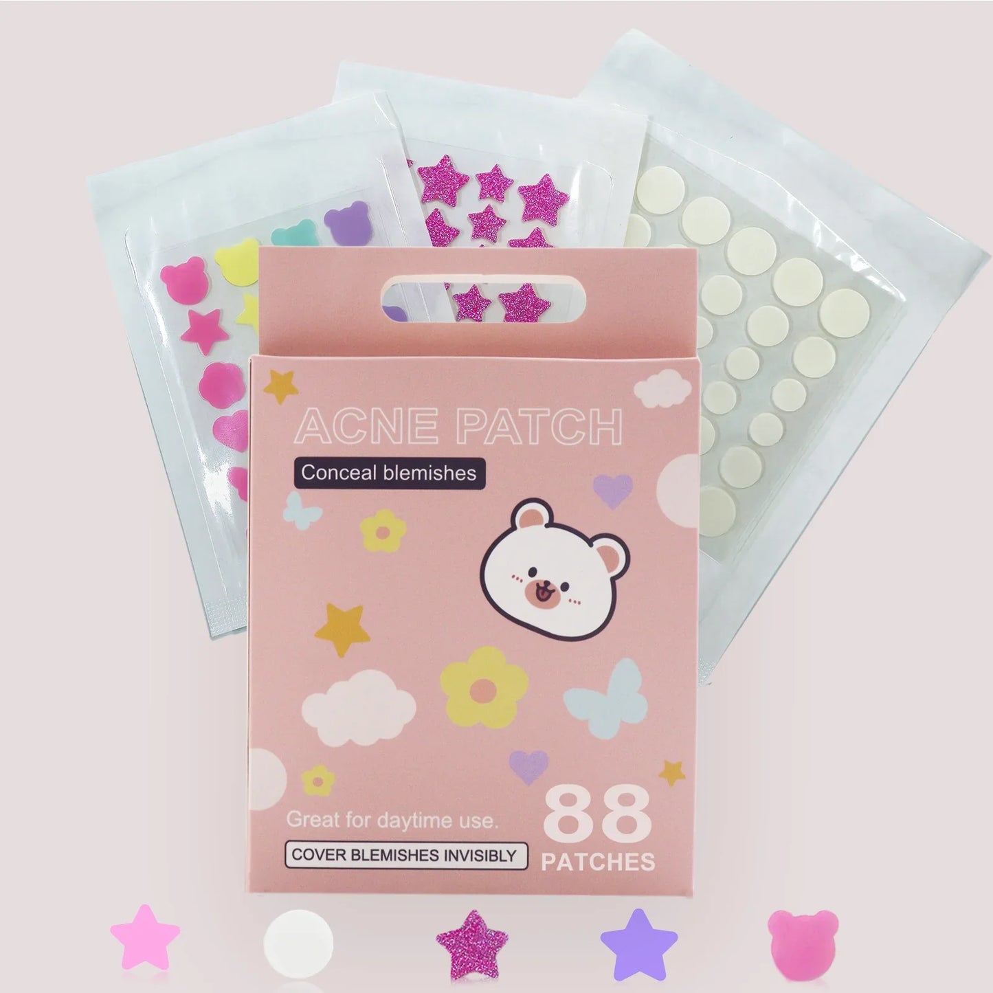 88-Pc Hydrocolloid Pimple Patches – Invisible Overnight