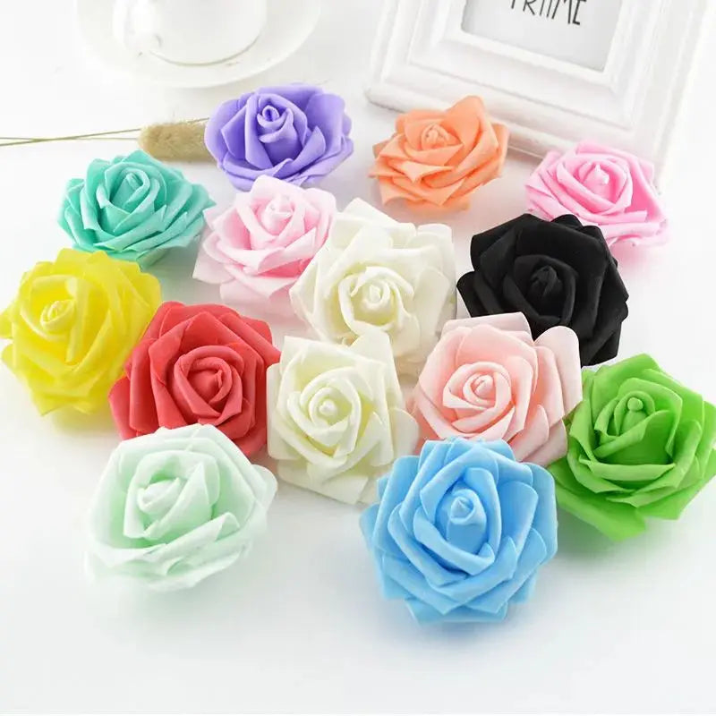 Artificial Silk Rose Heads 20/40PCS – Wedding & Home Decor