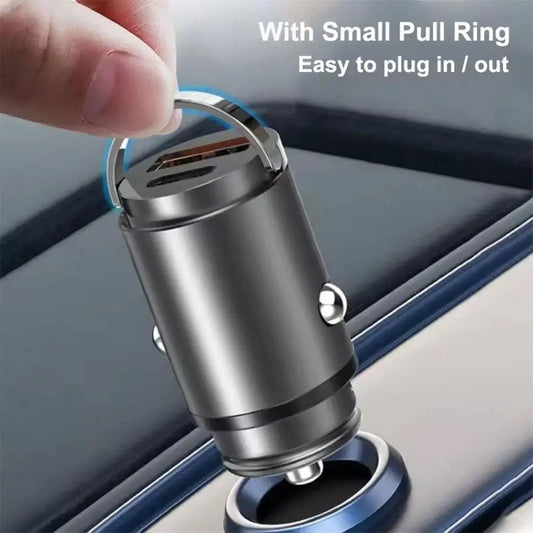 USB+Type-C Car Charge PD fast charging 30W high power QC3.0 intelligent flash charging do not damage the device Peaceful Pleasures Health and Wellness