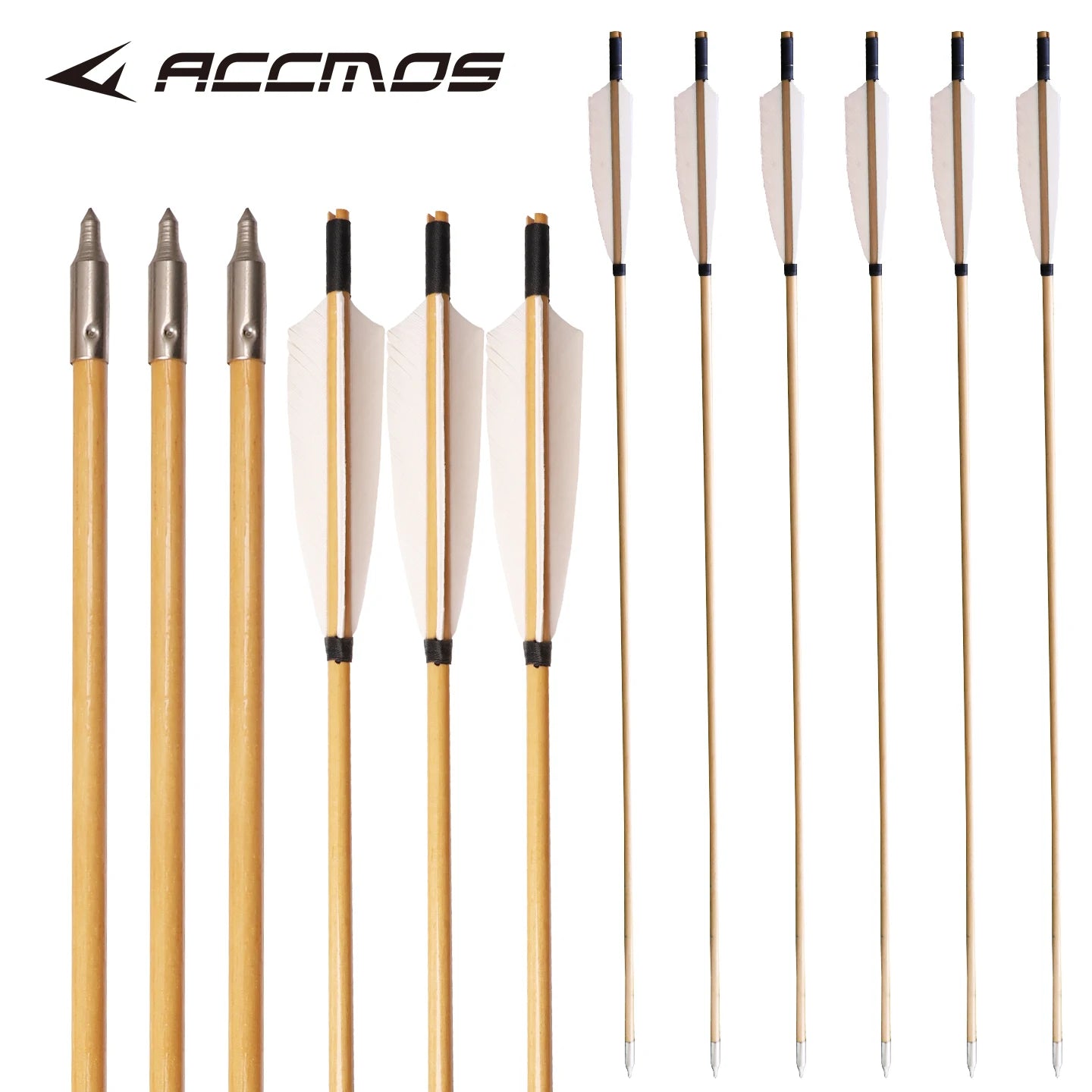 6 12 Archery Wooden Shaft Arrows Traditional Arrow Tips Turkey