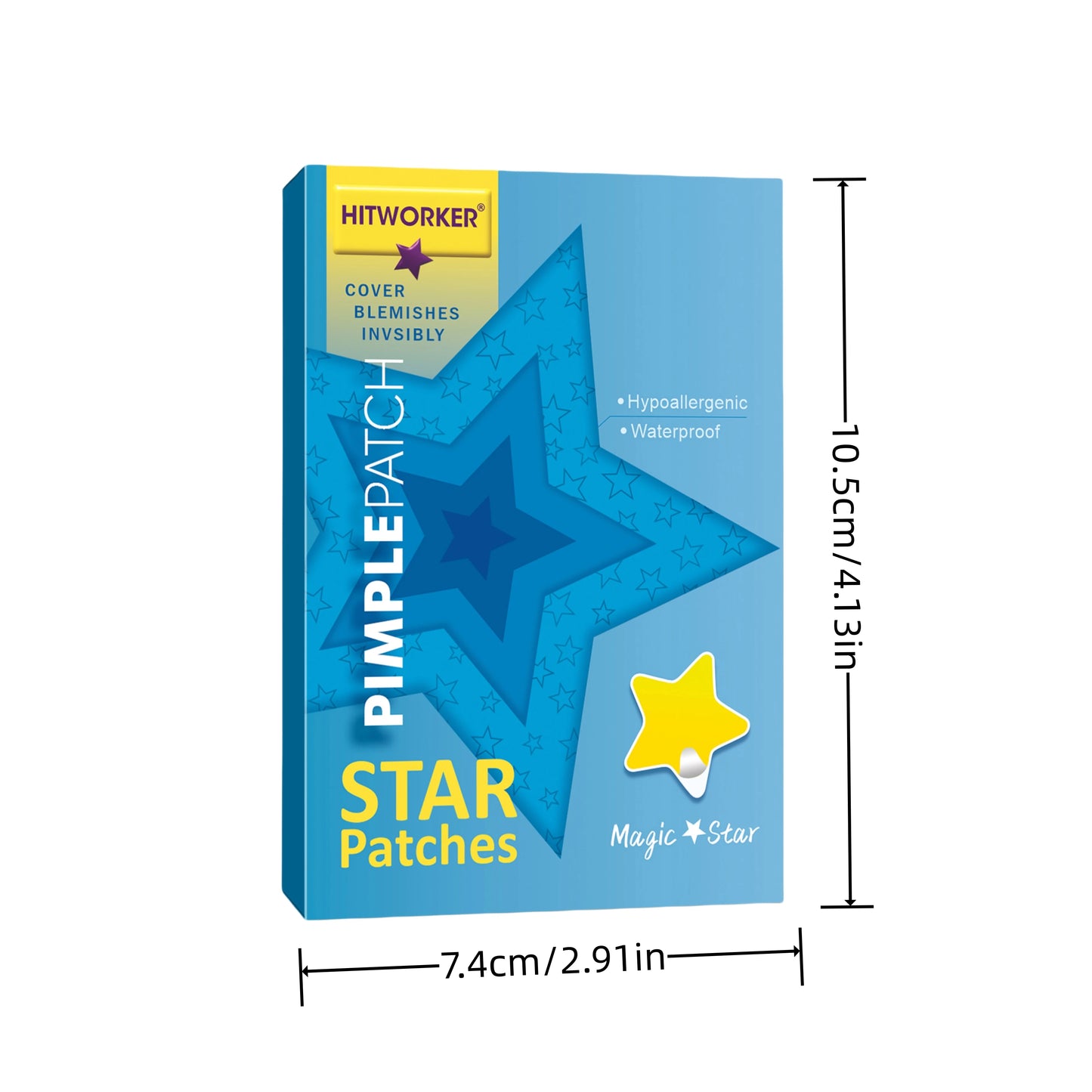 Star-Shaped Hydrocolloid Acne Patches 40 Pack – Alcohol-Free