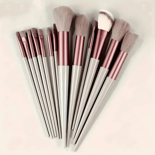13-Piece Professional Makeup Brush Set with Pouch Makeup Brushes Peaceful Pleasures Health and Wellness