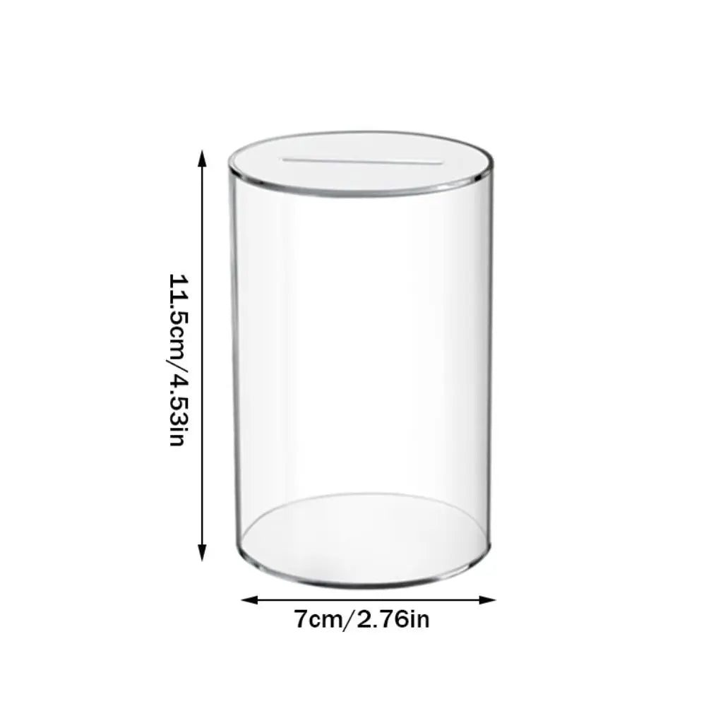 Fashion Acrylic Piggy Bank Clear Birthday Gift Change Jar Large Capacity Coin Container for Adults Peaceful Pleasures Health and Wellness S