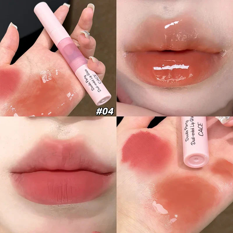 CACE Double-Ended Matte Velvet Lip Glaze & Tint Lipstick