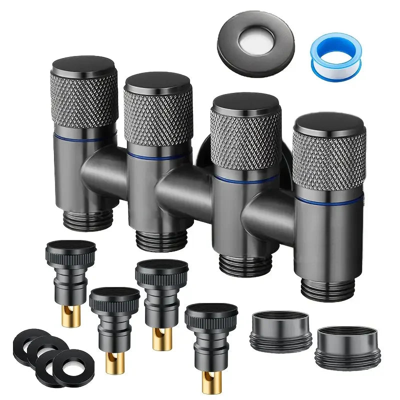 5-Way Angle Valve | 1-Inlet 4-Outlet Water Distribution Valve