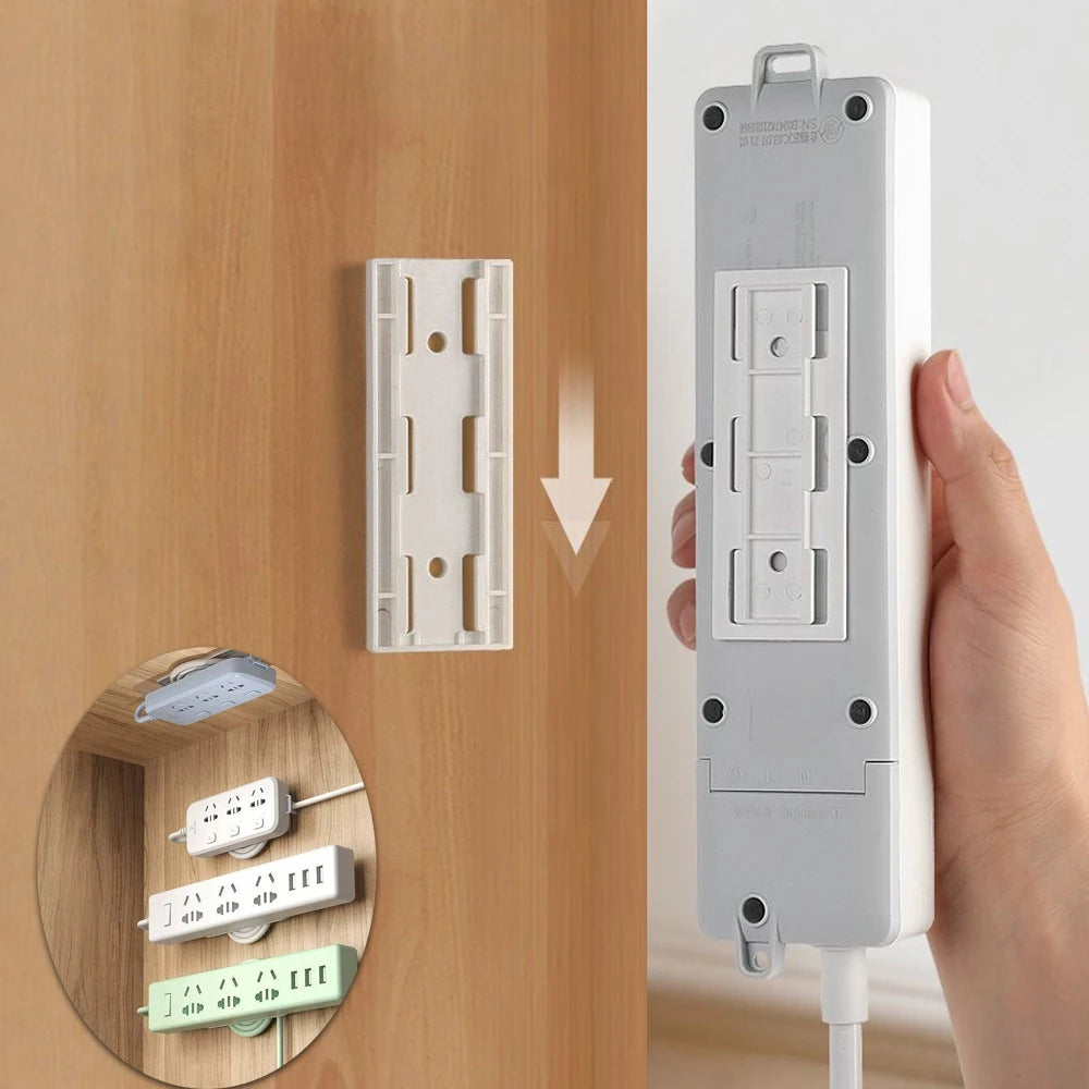 Self-Adhesive Power Strip Holder Wall Mount | Punch-Free