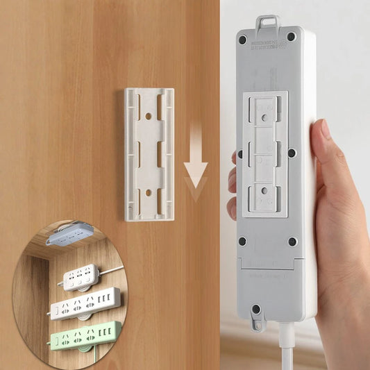 Self-Adhesive Power Strip Holder Wall Mount | Punch-Free