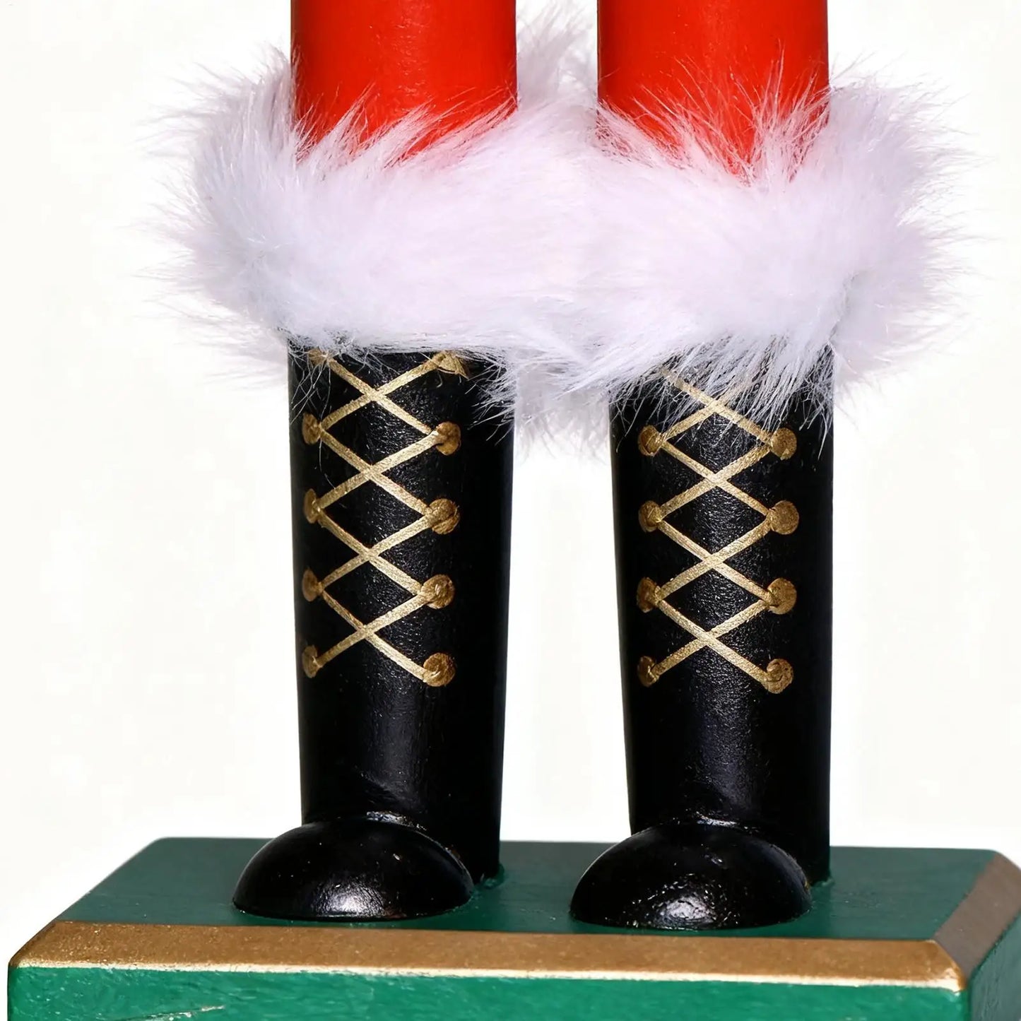 14.96" Wooden Santa Nutcracker Christmas Decor & Countdown Christmas Nutcracker Figurine Peaceful Pleasures Health and Wellness