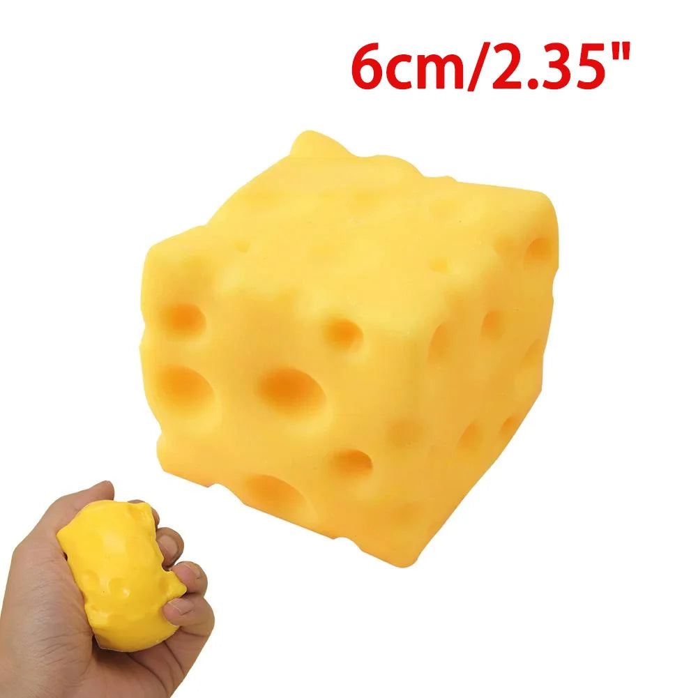 Jumbo Cheese Squeeze Ball – ASMR Sensory Fidget Toy | Fun Gift