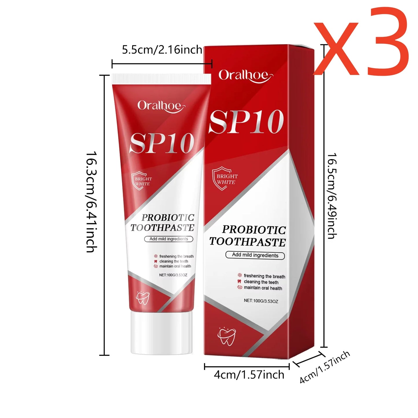 Oralhoe Probiotic Whitening Toothpaste | Plaque & Bad Breath