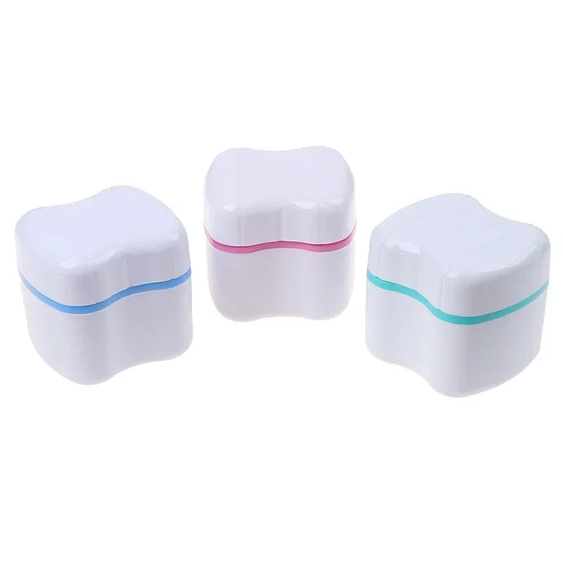 Denture Storage & Cleaning Box | Portable PP Case with Net Denture Storage Case Peaceful Pleasures Health and Wellness
