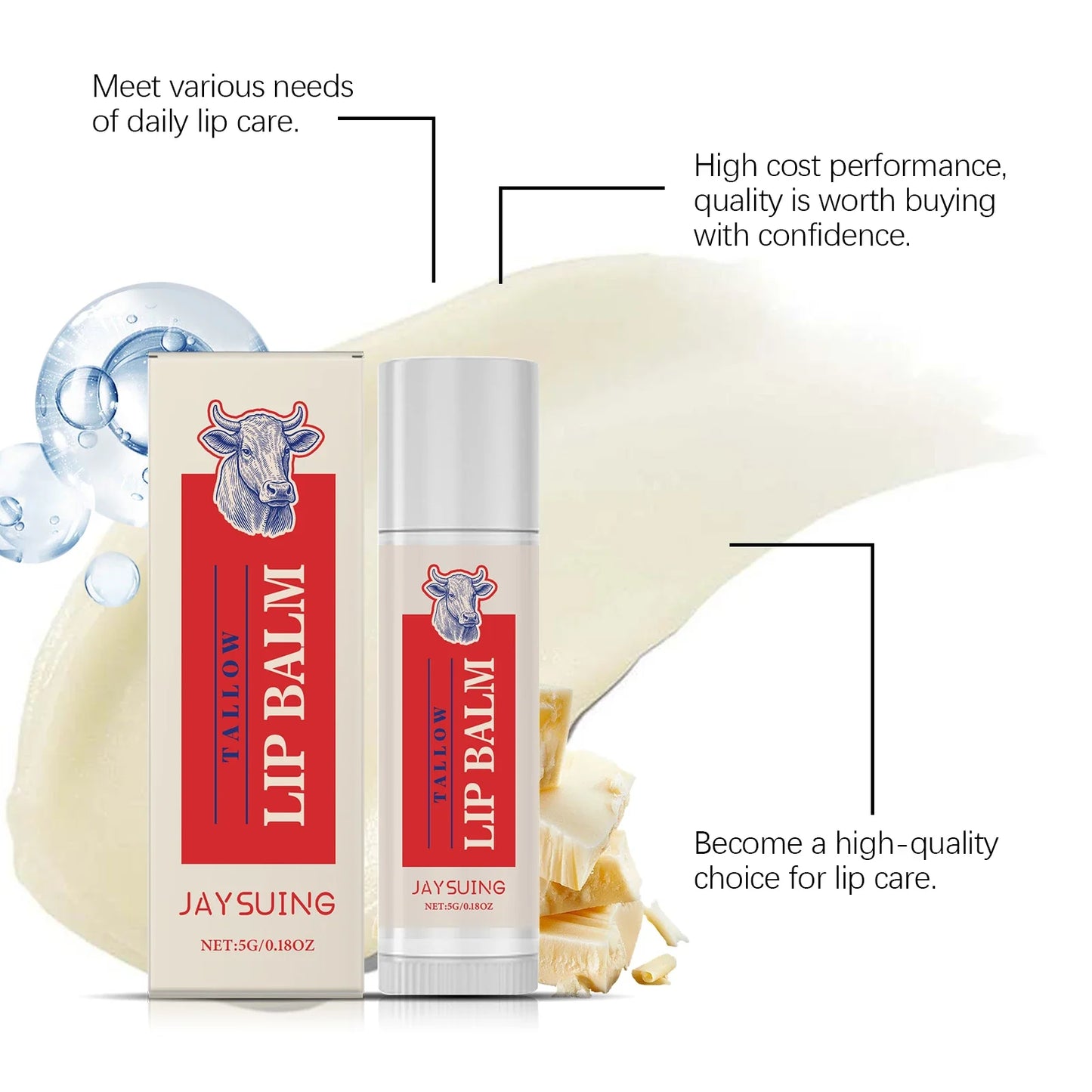 Jaysuing Moisturizing Lip Balm – Hydrate, Repair & Plump 5g