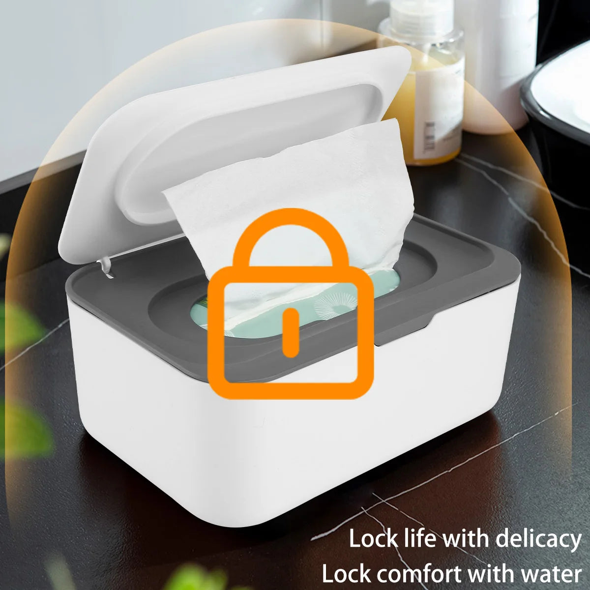 Wipes Dispenser Dustproof Tissues Wipes Case with Lids Multifunctional Baby Wipe Holder Large Capacity Sealing Container Case Peaceful Pleasures Health and Wellness