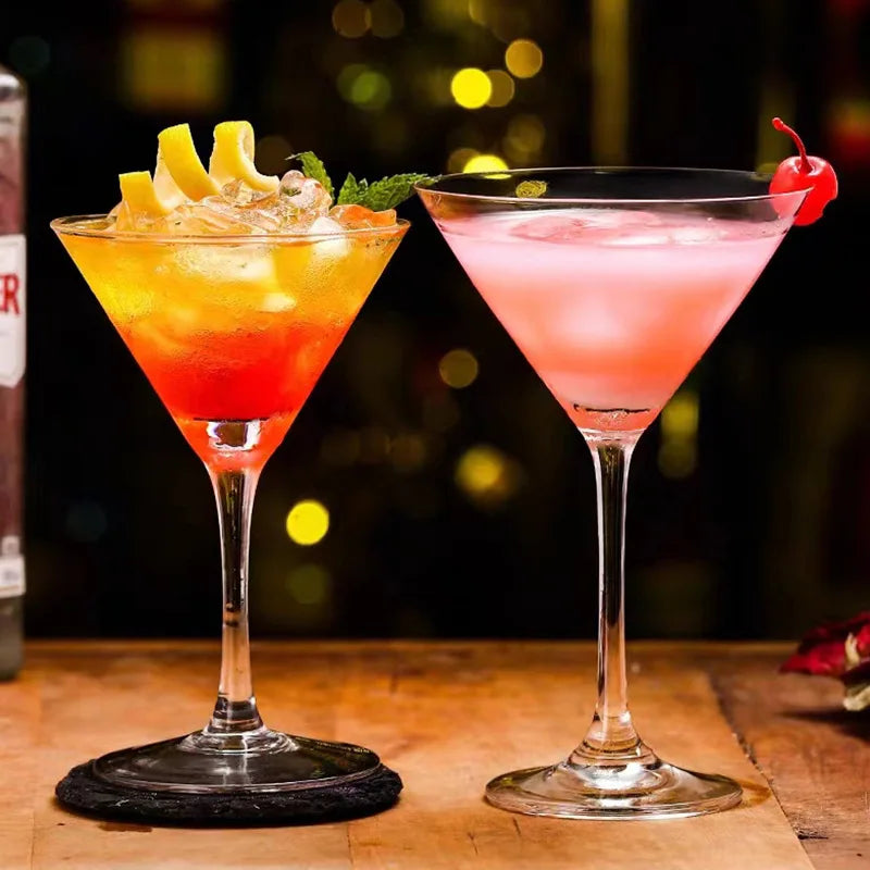 Cocktail glass Triangle glass Martini Creative tall glass bar Classic mixers Peaceful Pleasures Health and Wellness