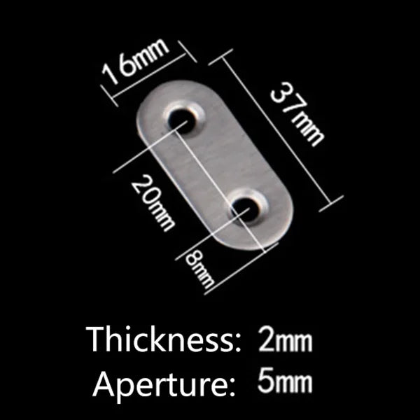 10pcs Stainless Steel Flat Straight Brace Brackets Premium Quality Durable Material for Wood Furniture Connecting Peaceful Pleasures Health and Wellness