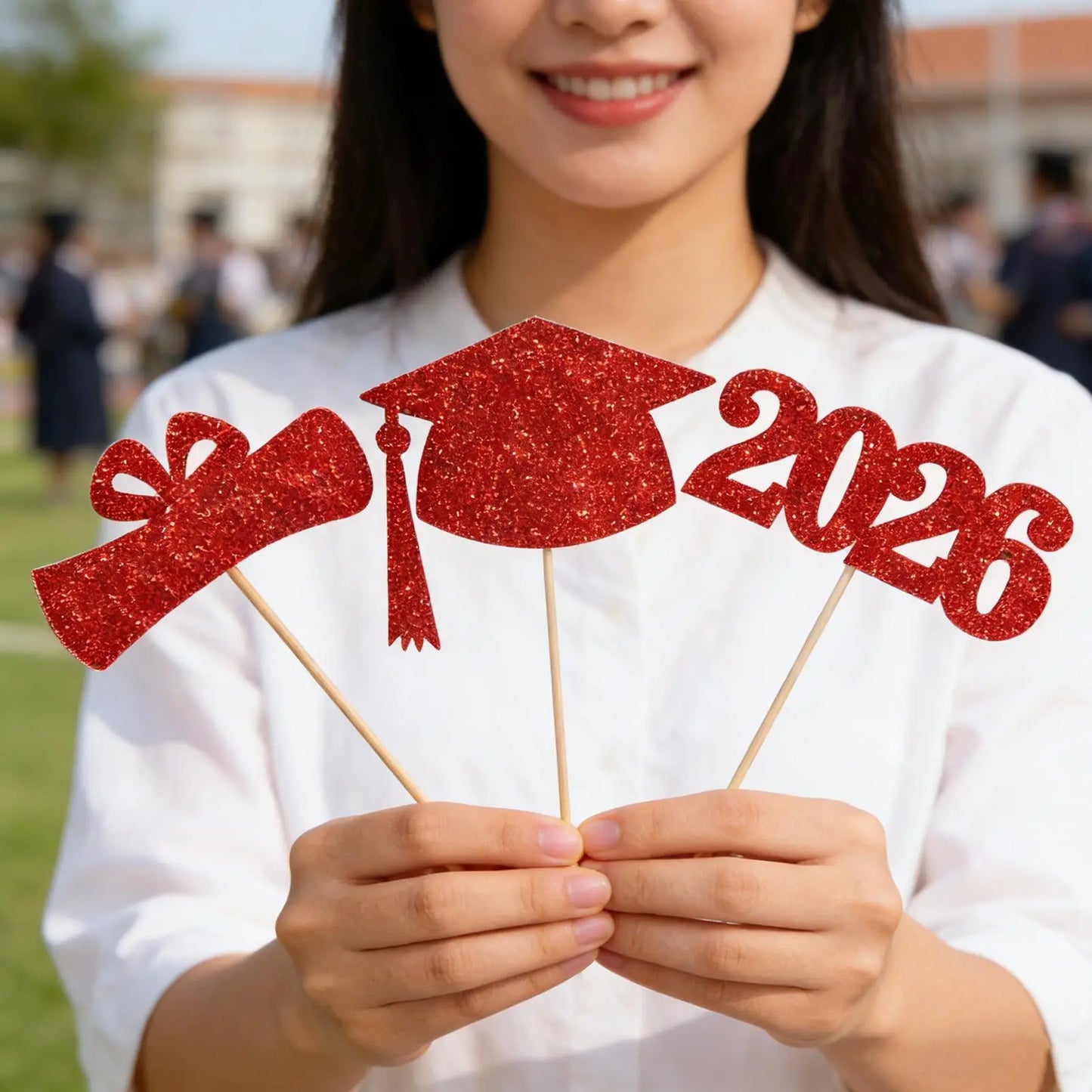 2026 Graduation Cake Topper Set – Party Dessert Decoration