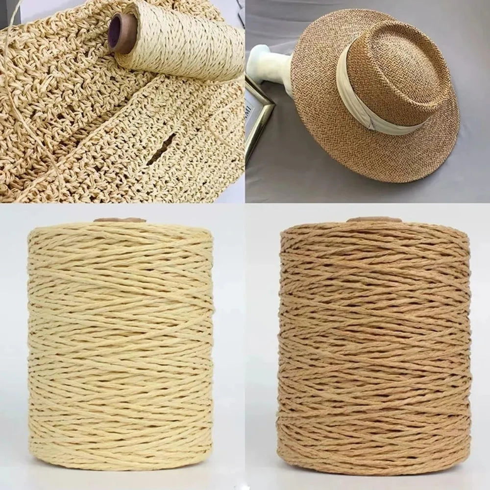 Raffia Straw Yarn 280–300m | DIY Crochet Knitting Thread
