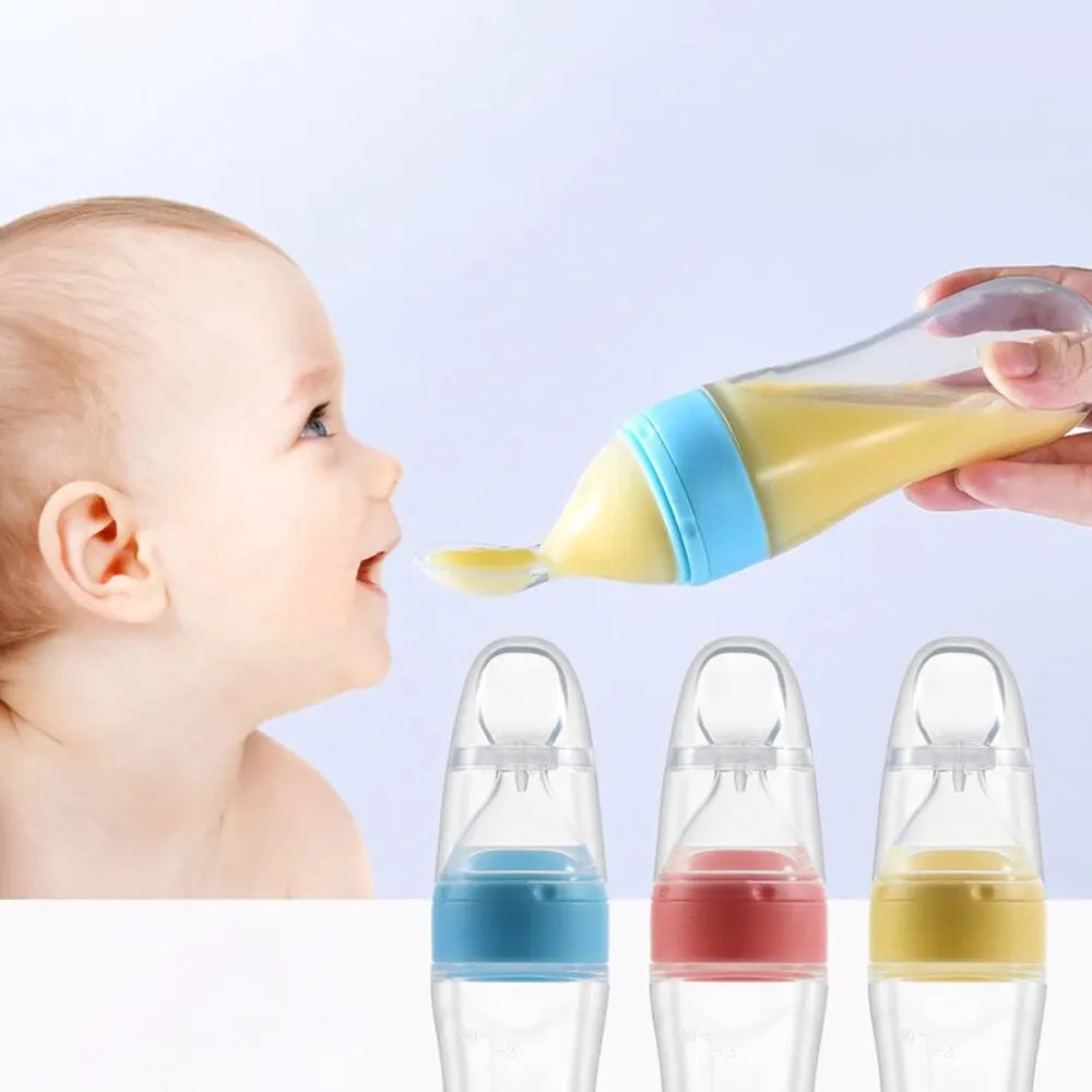 90ML Baby Fruit Feeder Squeeze Spoon – BPA-Free Silicone