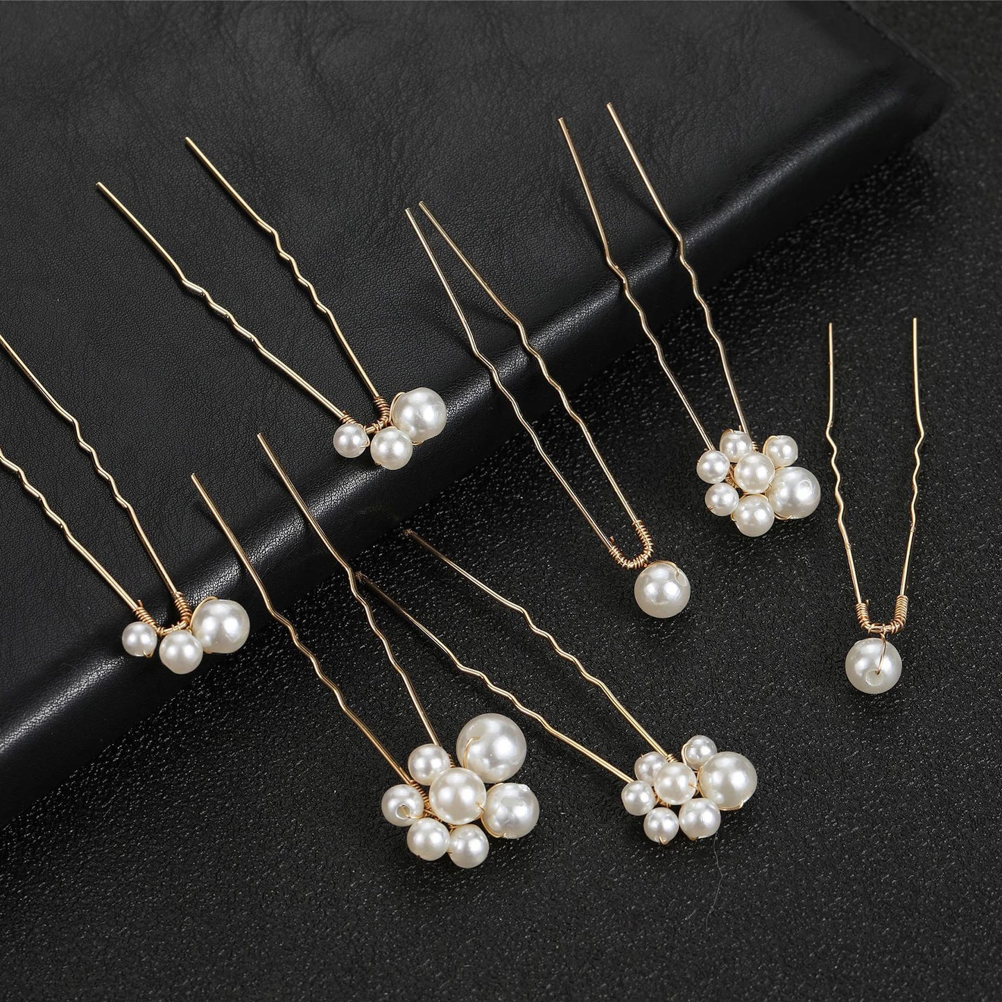 7PCS Pearl U-Shape Hairpin Headwear Anti-slip Stable Grip Wedding Bridal Headdress for Birthday Stage Party Hairstyle Making Peaceful Pleasures Health and Wellness