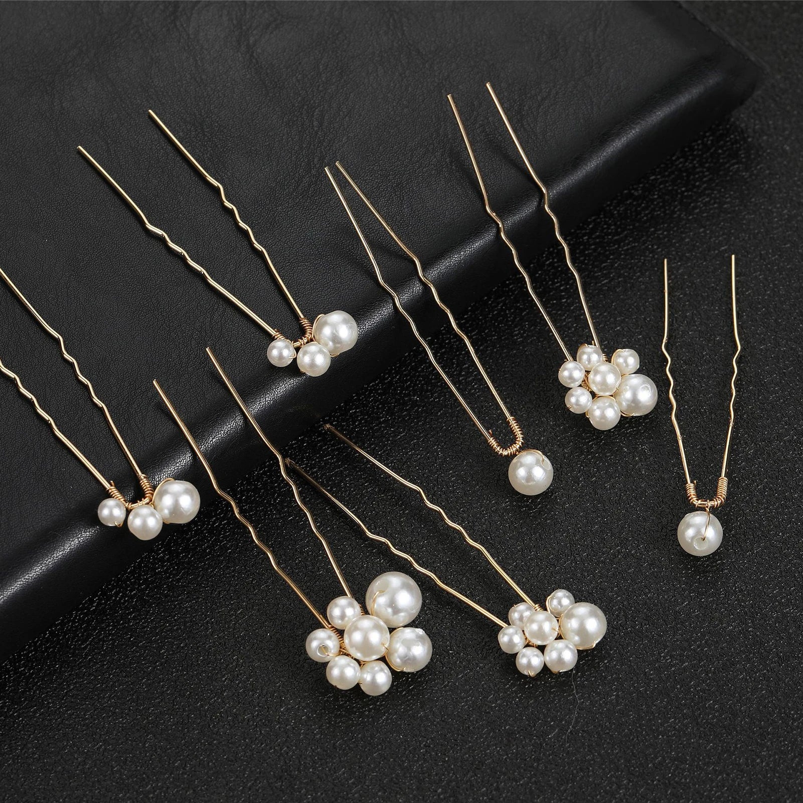7PCS Pearl U-Shape Hairpin Headwear Anti-slip Stable Grip Wedding Bridal Headdress for Birthday Stage Party Hairstyle Making Peaceful Pleasures Health and Wellness