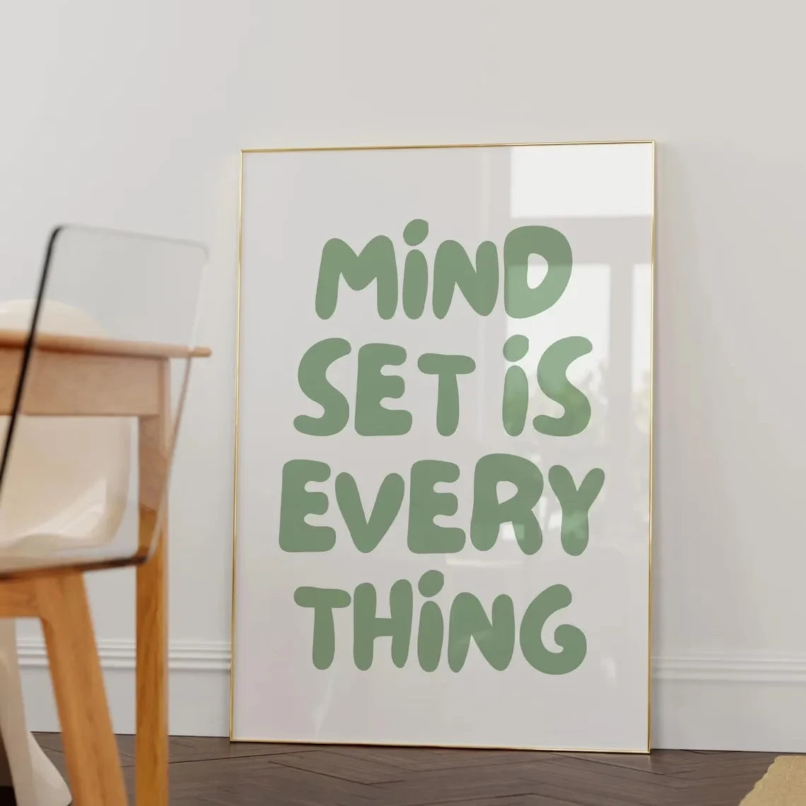 Sage Green Motivational Quote Canvas Wall Art Print | Decor