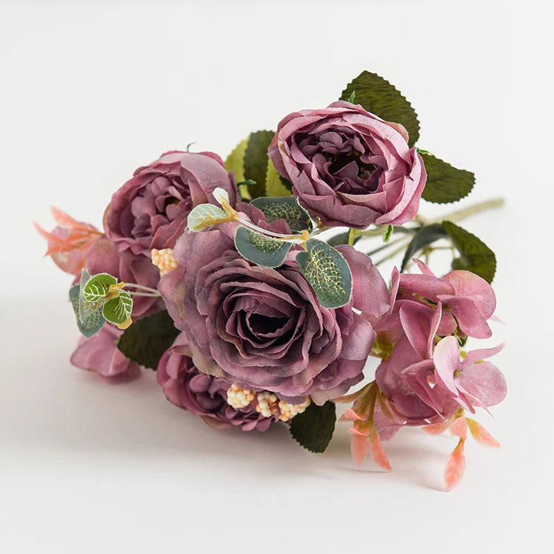 Artificial Silk Rose & Peony Bouquet | Wedding & Home Decor
