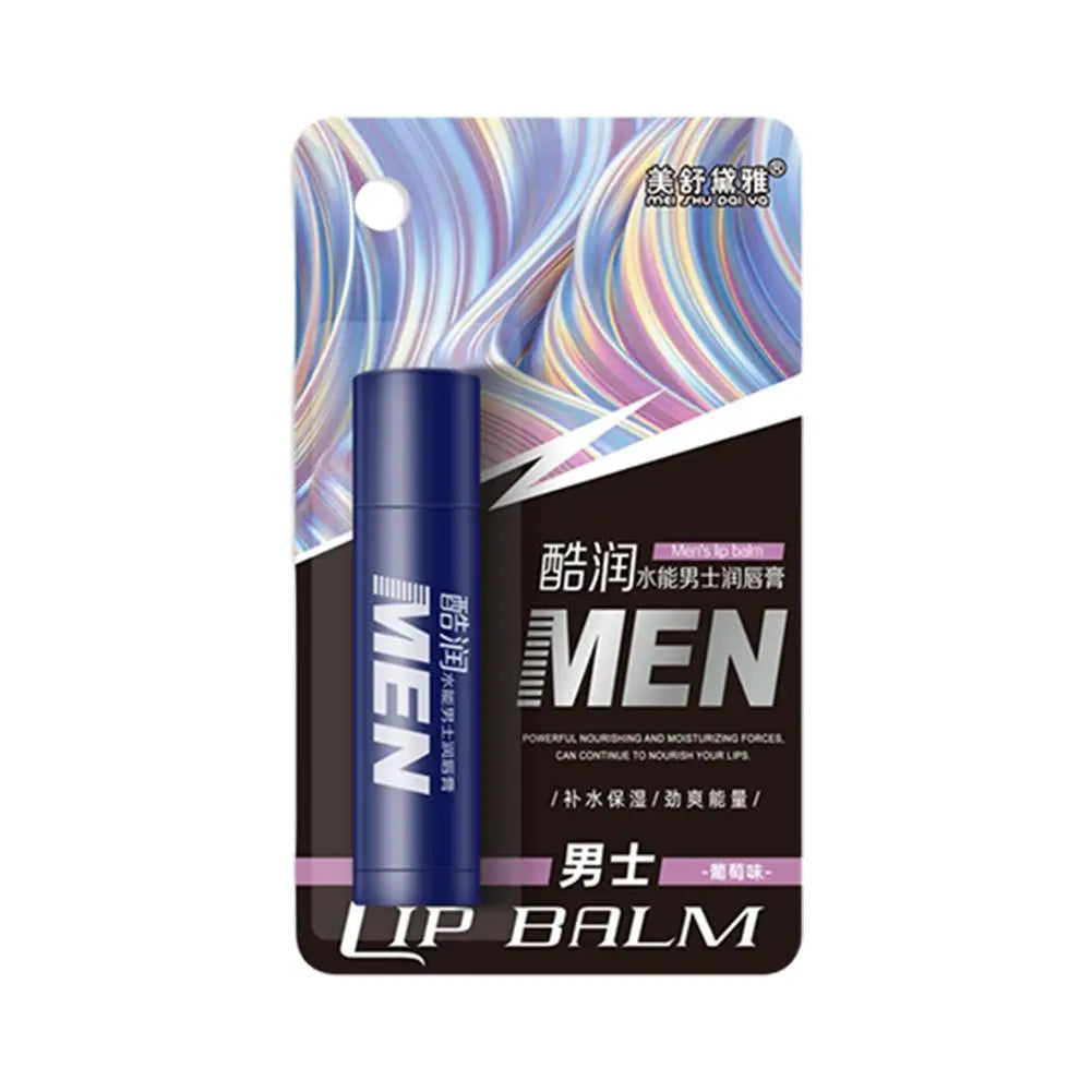 Men's Lip Balm with Vitamin E – 4 Flavors, Moisturizing Peaceful Pleasures Health and Wellness grape