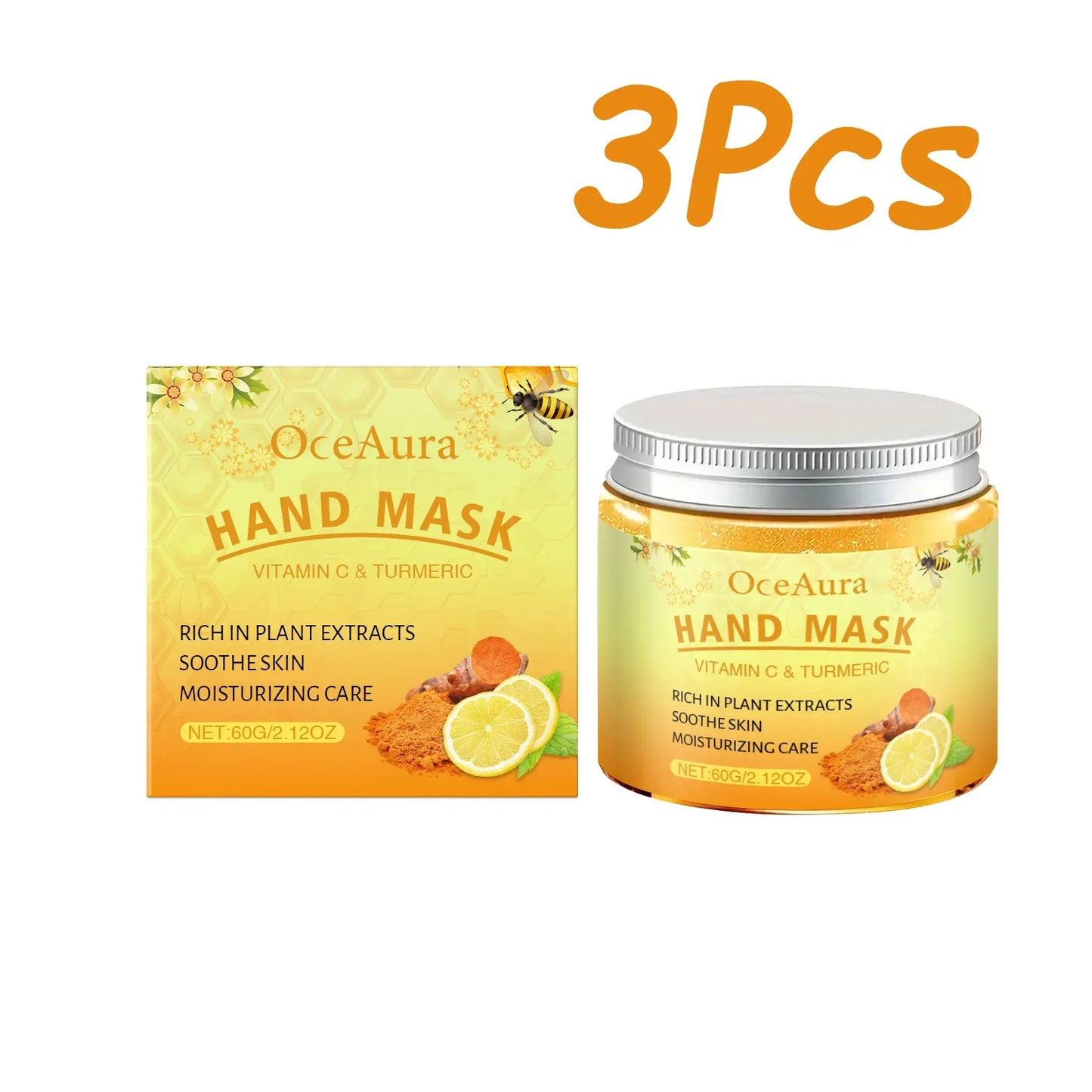 OceAura Vitamin C Turmeric Peel Off Hand Mask – Moisturizing