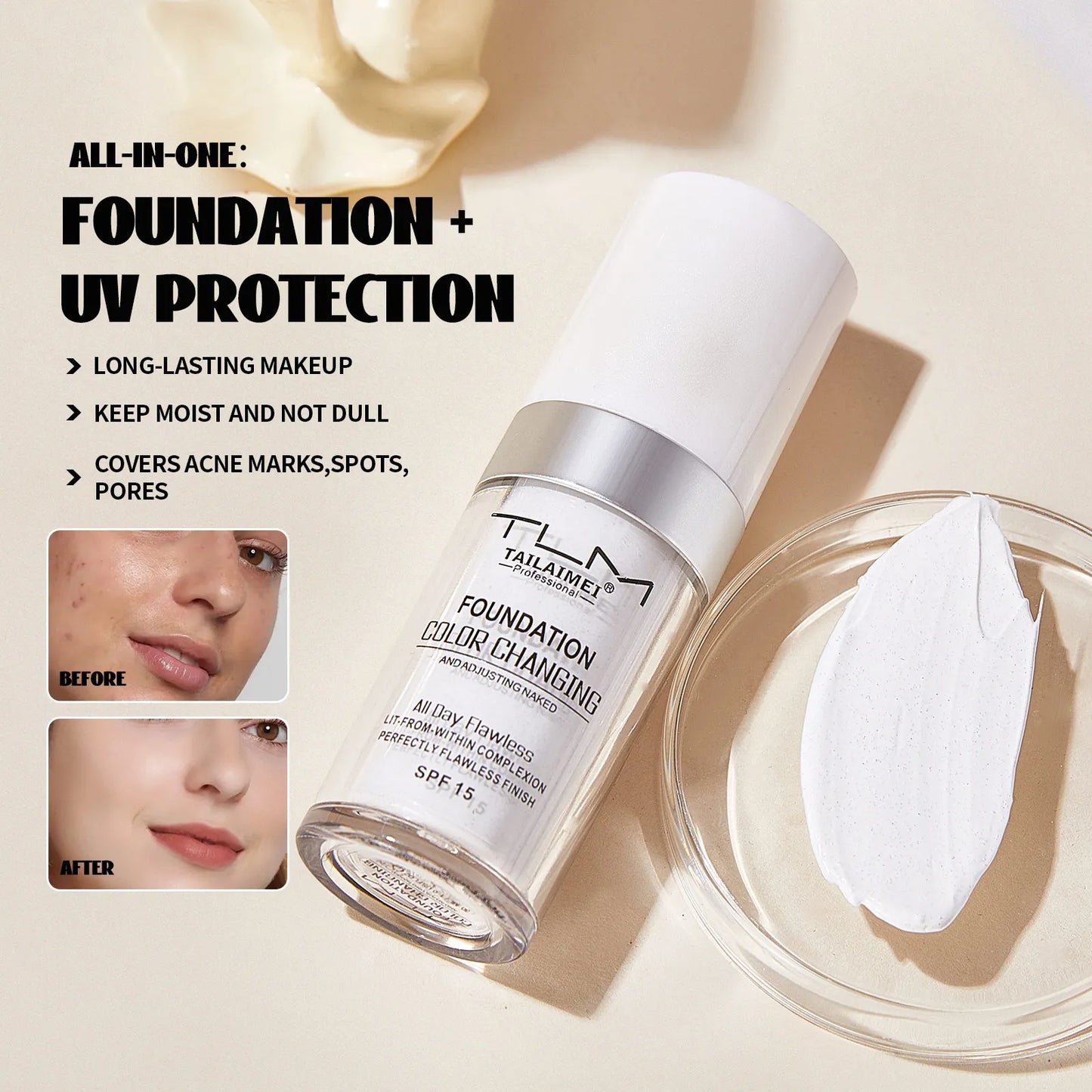 TLM Liquid Foundation Color Changing Concealer