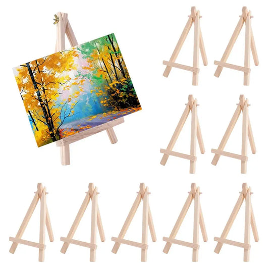 Holder Painting & Sketch Wood Mini Easel Foldable Small Triangle Display Stand Portable Desk Stand Tripod Desk Peaceful Pleasures Health and Wellness 8x15CM