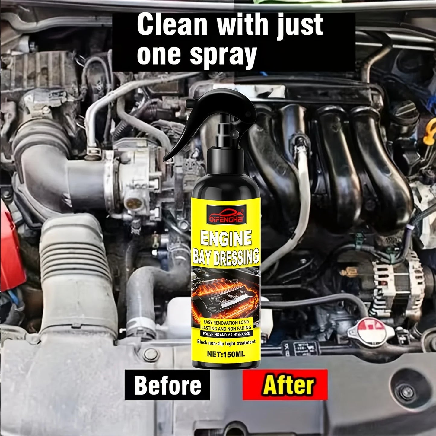 Car Engine Degreaser Spray – Heavy Oil Stain Remover 5.07oz