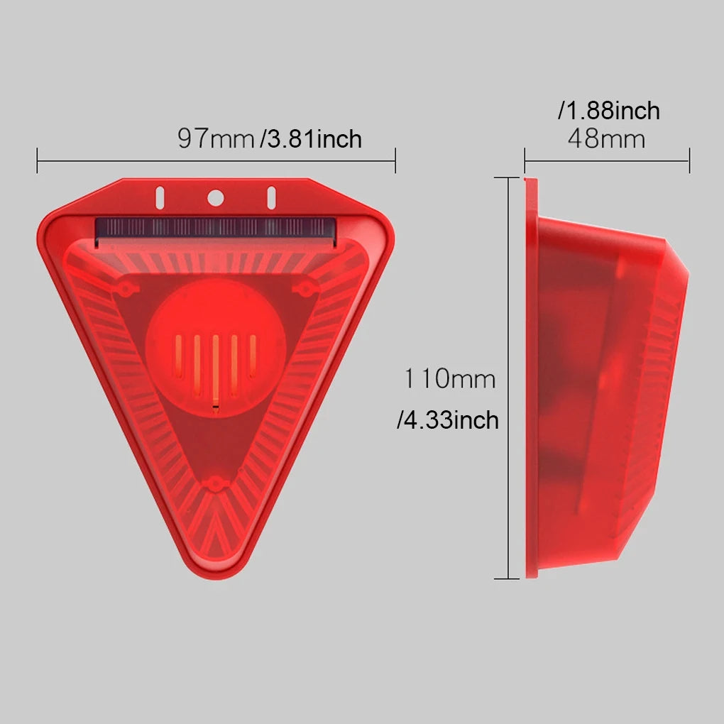 Solar Alarm Lamp 129dB Wireless Motion Sensor Siren Outdoor Waterproof Wild Wolf Alarm System Detector Peaceful Pleasures Health and Wellness