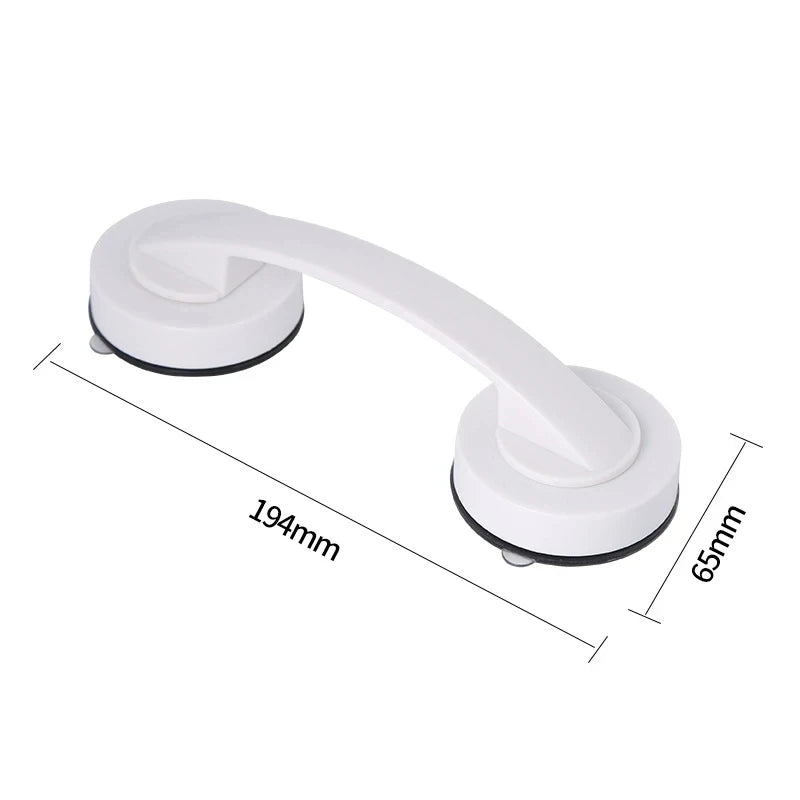 No-Drill Suction Cup Grab Bar | Bathroom Safety Handle 1–2 Pack