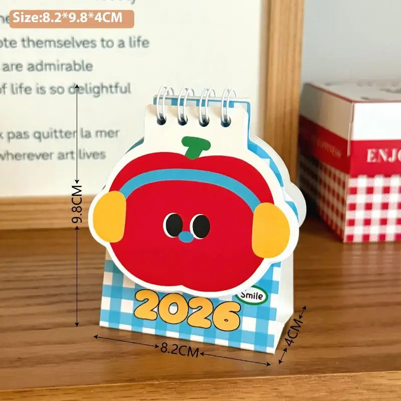 2026 Horse Year Mini Desk Calendar – Cartoon Coil Planner