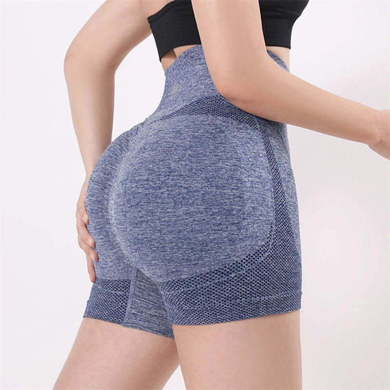 Lady Yoga Shorts High Waist Workout Fitness Lift Butt Fitness Yoga Gym Running Pants Casual Sportswear Peaceful Pleasures Health and Wellness royal blue L