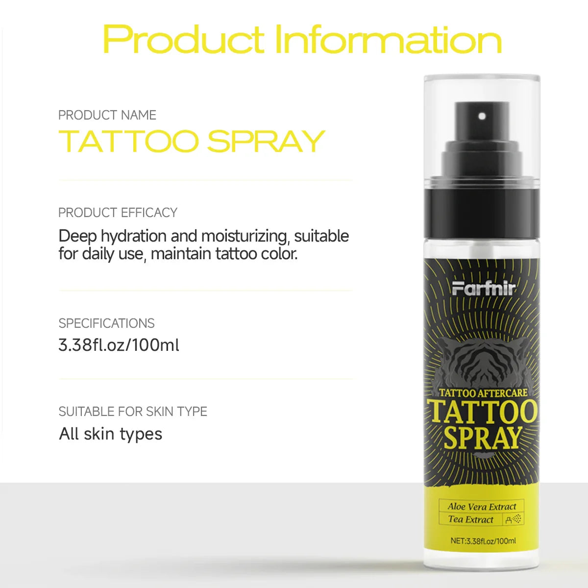 Tattoo Care Spray – Moisturizing & Color-Vibrant Daily Mist