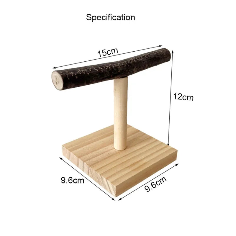 Natural Wood Branch Desktop Perch Stand – Birds & Small Pets