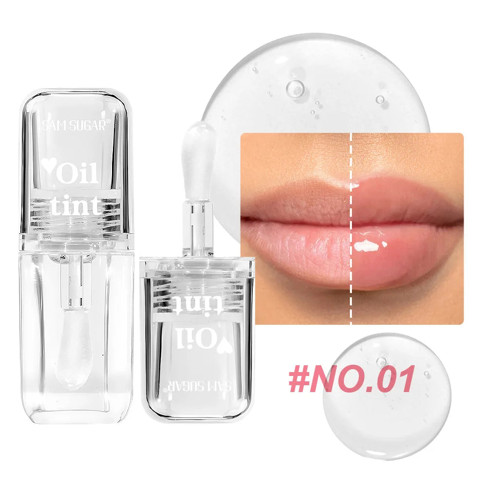 4 Color Clear Warm Change Pearl Lip Oil Moisturizing Nourishing Lip Gloss Lighten Lip Lines Lip Plumping Honey Peaceful Pleasures Health and Wellness 01