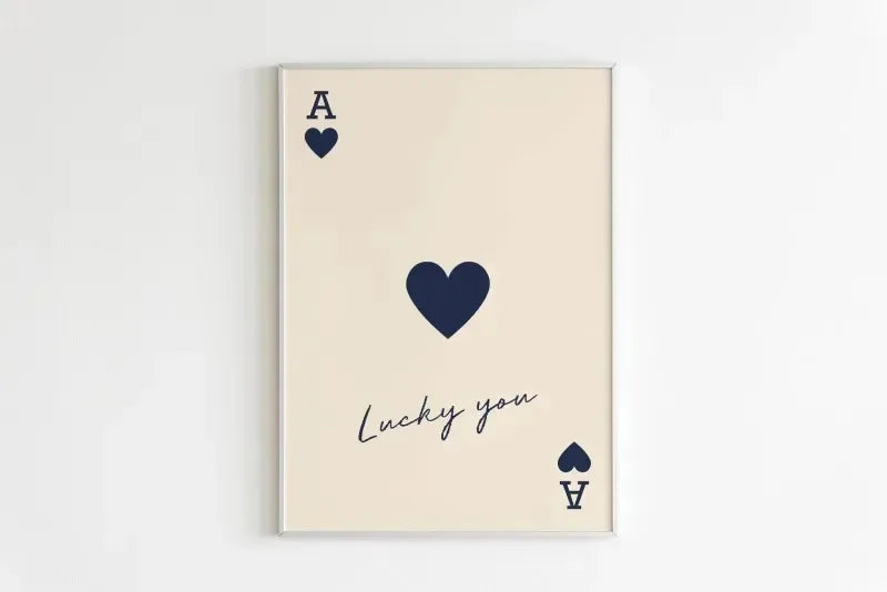 Queen of Hearts Kiss Lips Canvas Print | Lucky You Wall Art