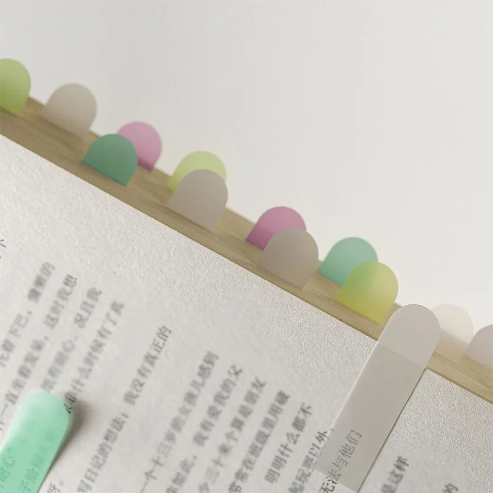 100 Sheets Japanese Minimalist Semi Transparent PET Index Sticky