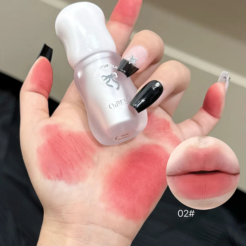 QIBEST Nude Lipstick Matte Cream Texture Lip Lacquer No Stain Cup Lip Mud Waterproof Liquid Lipstick Lasting Cosmetics Lip Tint Peaceful Pleasures Health and Wellness 02
