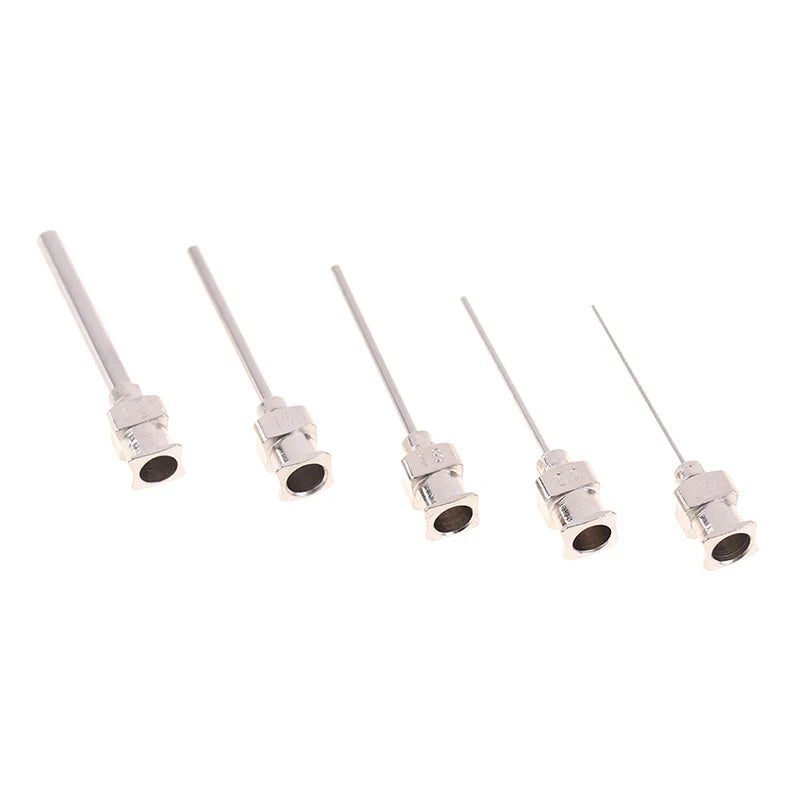 5-Pack Blunt Stainless Steel Dispensing Needle Tips 12–25G