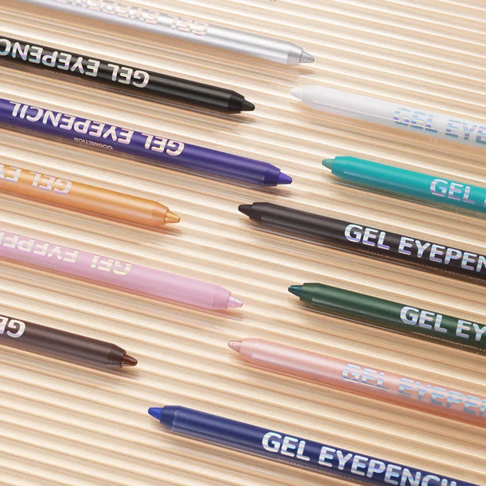 Dragon Ranee 12-Color Pearlescent Waterproof Eyeliner Pencil