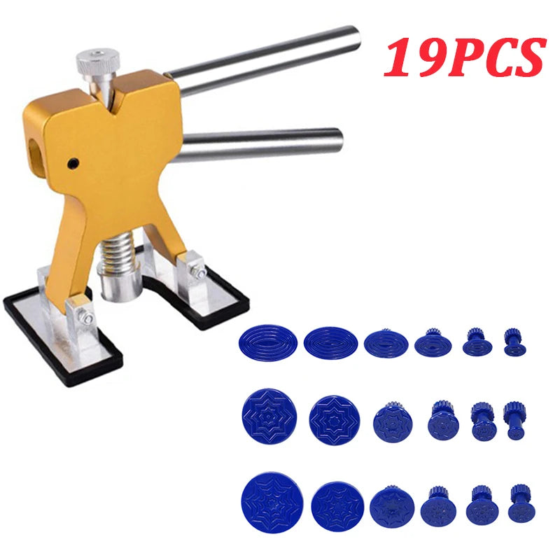 Automotive Body Repair Tool PDR Paintless Dent Repair Kit Car Dent Puller Remover for Vehicle Hail Damage Dent Removal Peaceful Pleasures Health and Wellness 19pcs