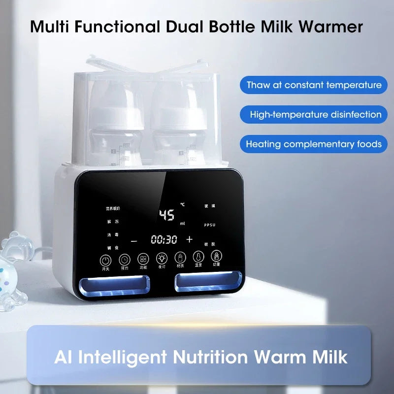 2 in1 Baby Bottle Warmer and Sterilizer Automatic Smart Temperature Control Milk Warmer Disinfection Peaceful Pleasures Health and Wellness